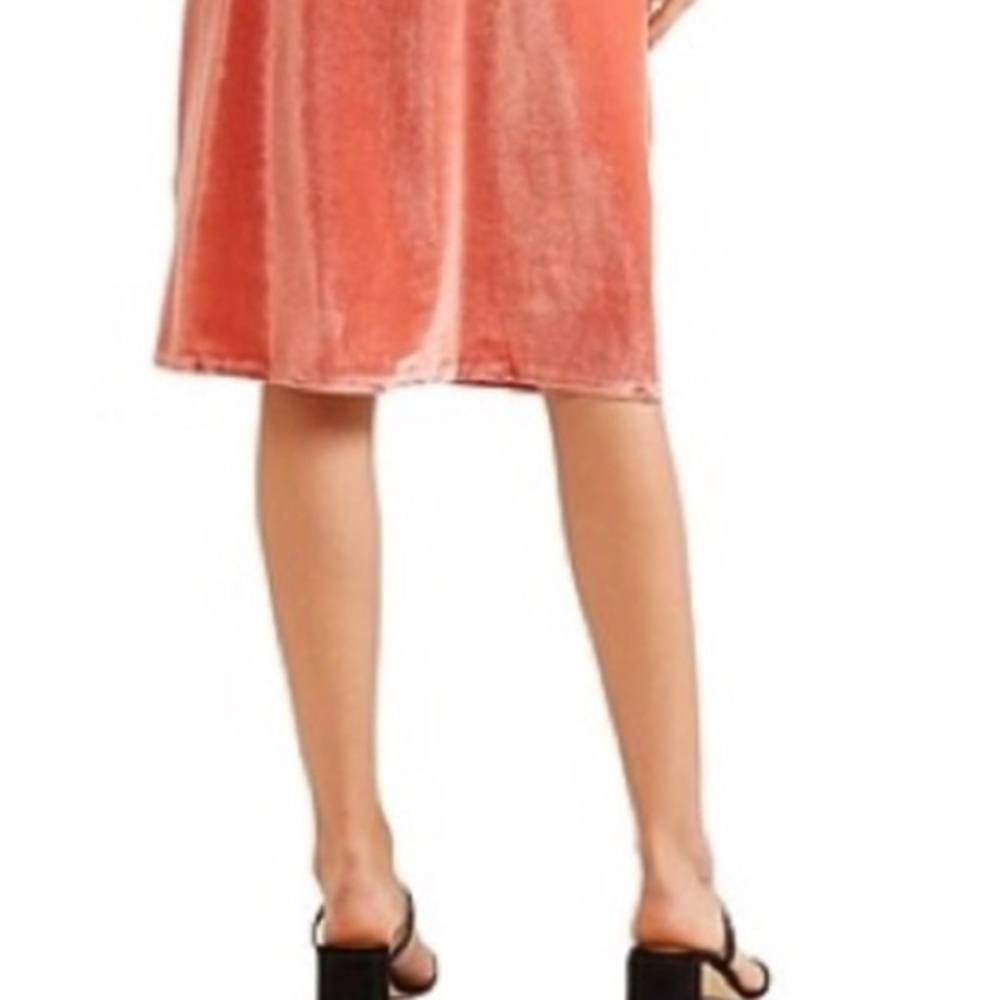 REVOLVE - SOLID & STRIPED antique rose velvet tank midi dress NEW - Picture 3 of 4